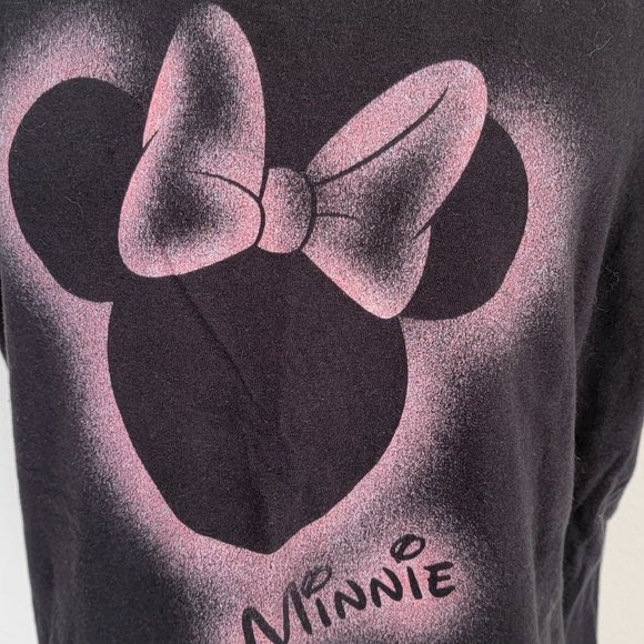 Port & Company DISNEY T Shirt Black With Pink Minnie Mouse Design Size XL - Picture 5 of 15